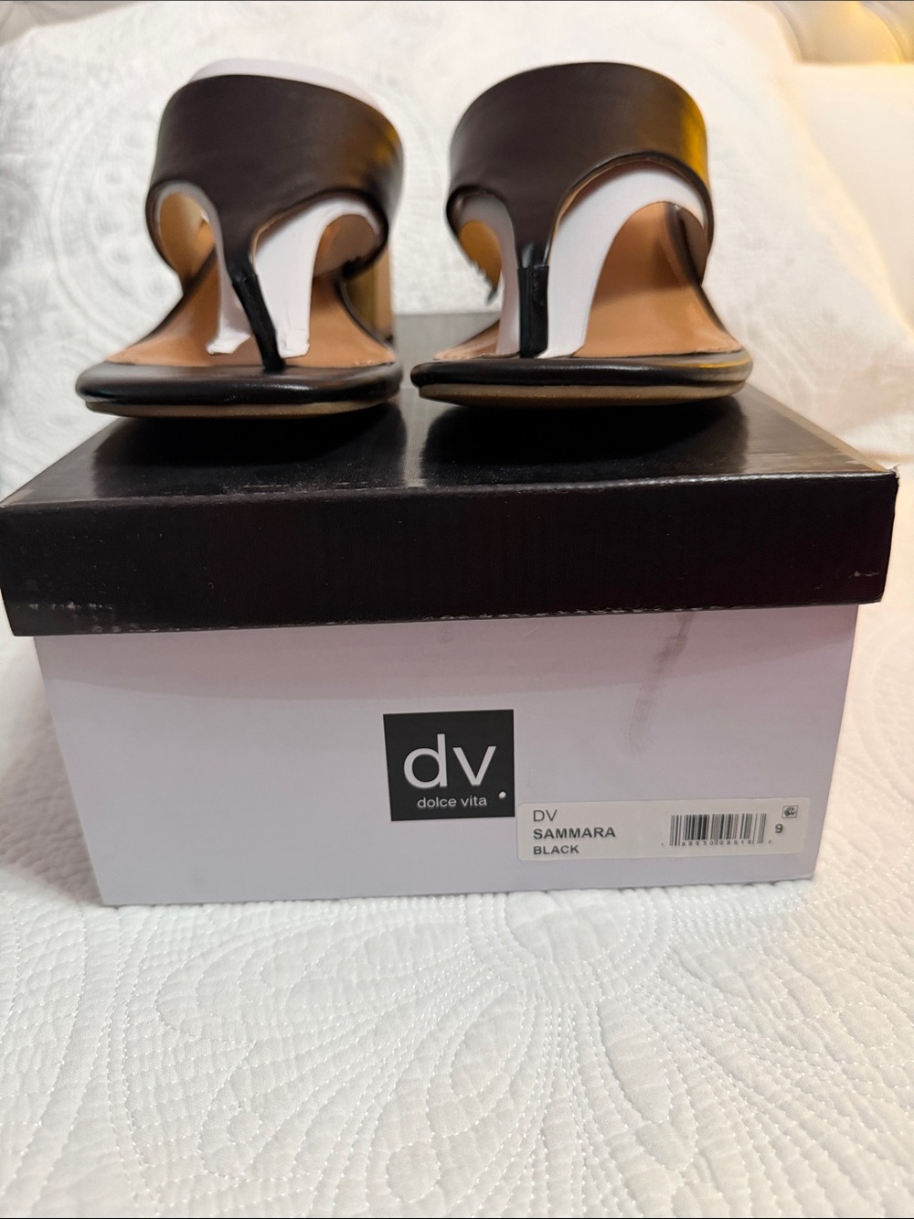 Dolce Vita Black Thong Slide Mules